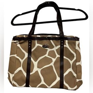 Adorable PartyLite brown cow print tote purse! Never worn!
